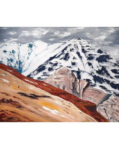 Paysage hautes montagnes - Peinture, format moyen, par Jules Morissette